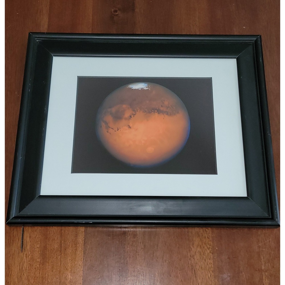 Framed Print Mars The Red Planet Multicolor Paper Wood Glass Wall Art Home Decor